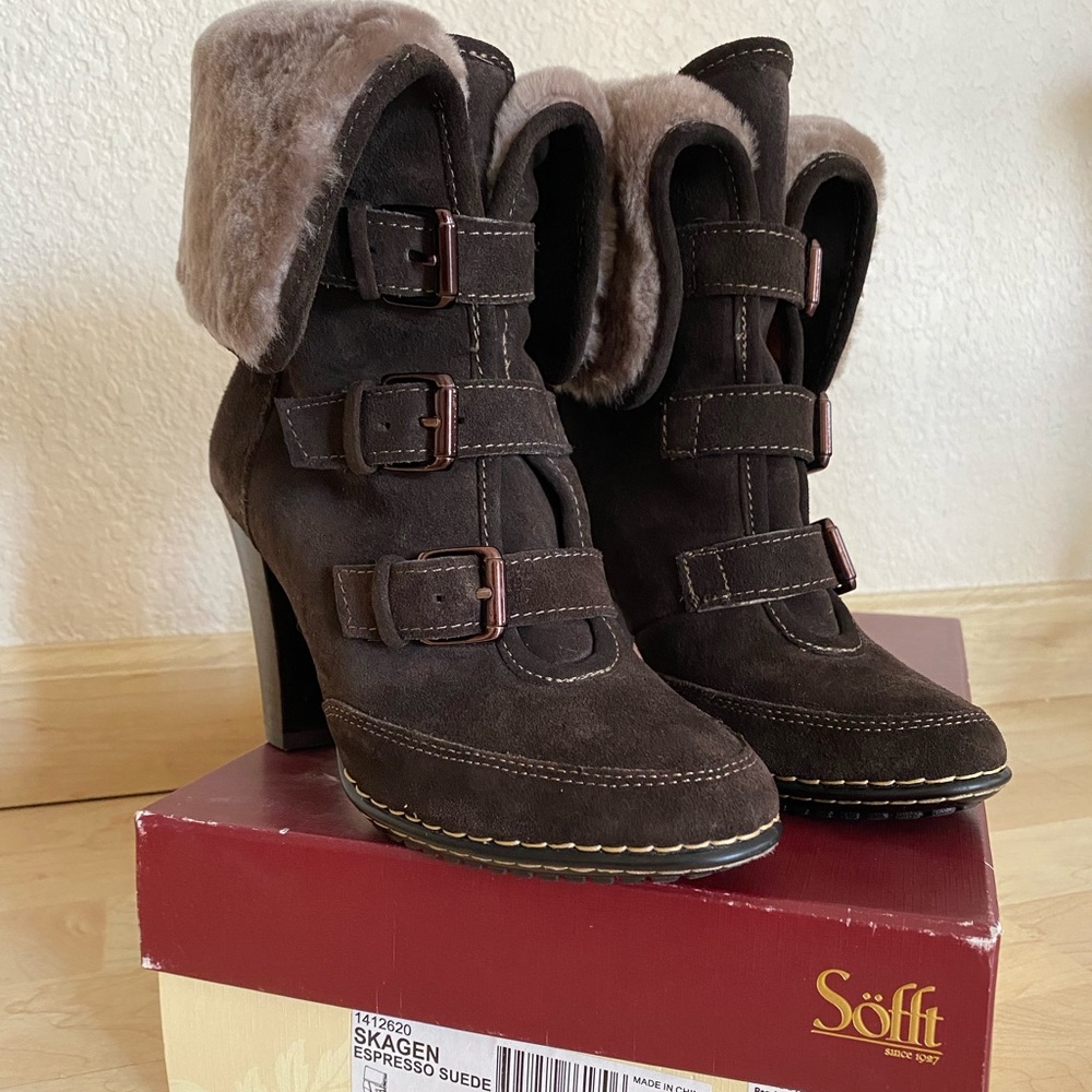 Sofft - Skagen Boot, espresso suede 7M